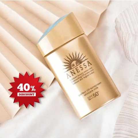 SUNSCREEN ANESSA 60ml PERFECT UV SUNSCREEN ORI  SPF50 Skincare Milk 60ml PA++++ impor Exp2025