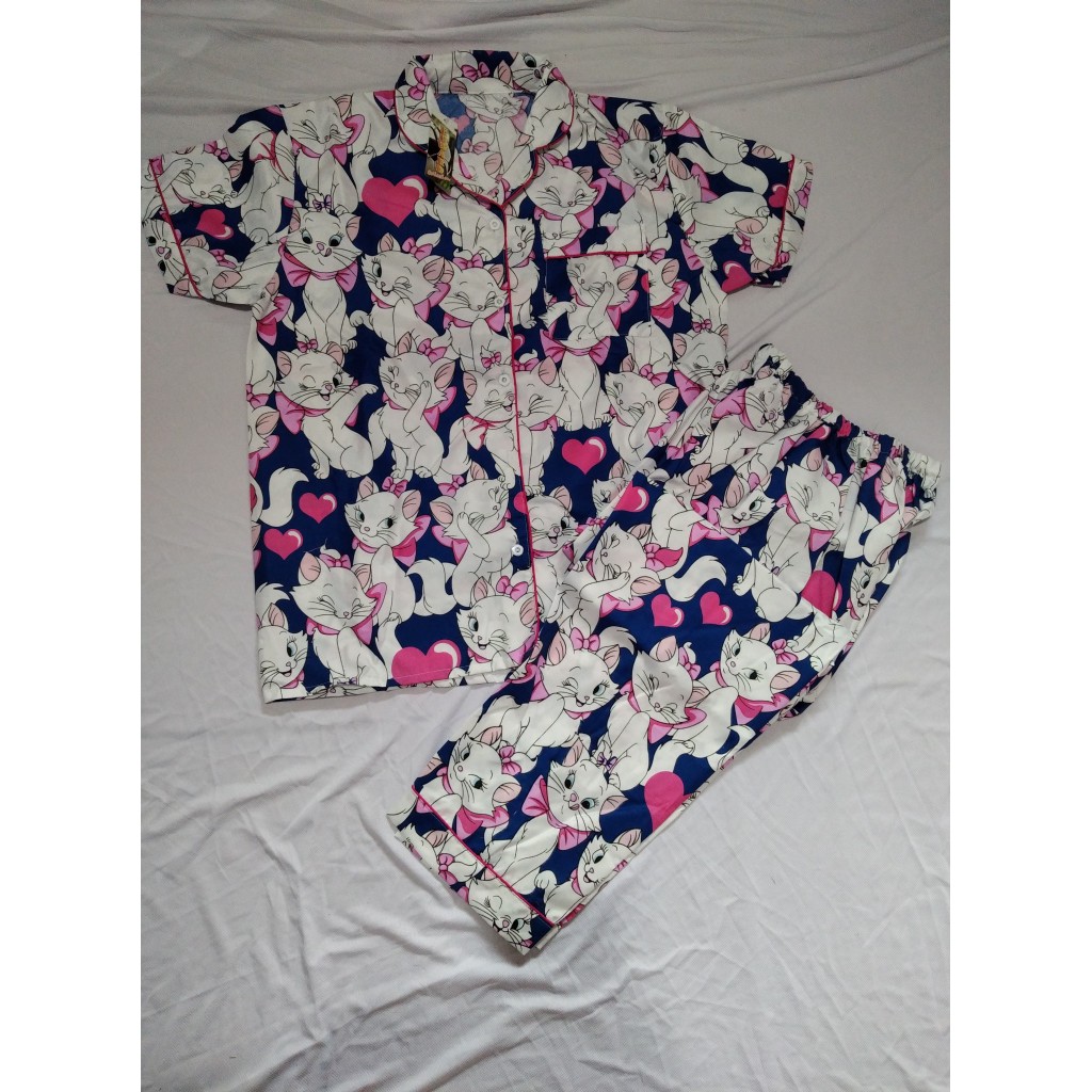 piyama  /dewasa / kartun / motif kucing