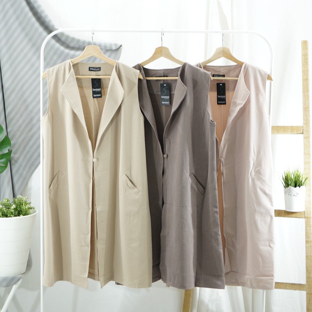 Outer Panjang Wanita Premium Bahan Wol Variasi Warna Komplit