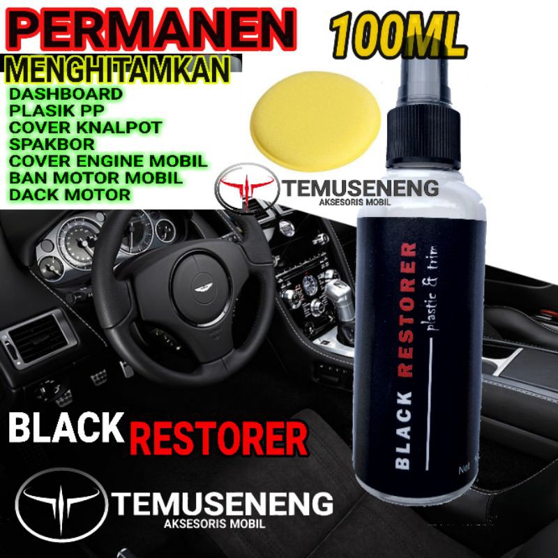 Penghitam Dashboard Mobil Dasbor Trim Plastik Pp Knalpot Ban Black Polish Restorer Interior Permanen