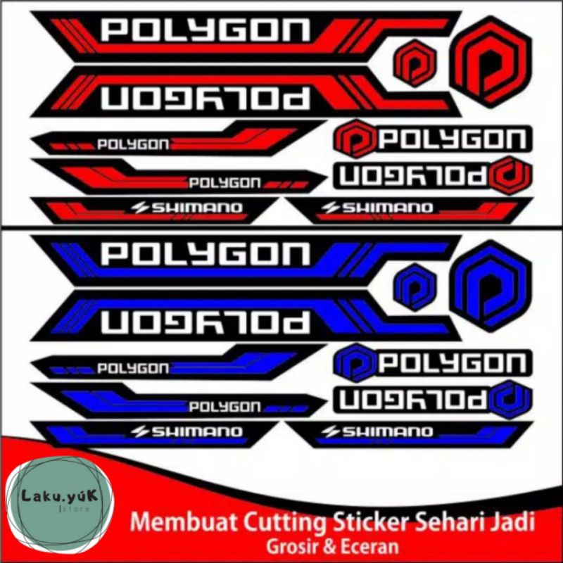 Frame Sticker Cutting Sepeda Polygon