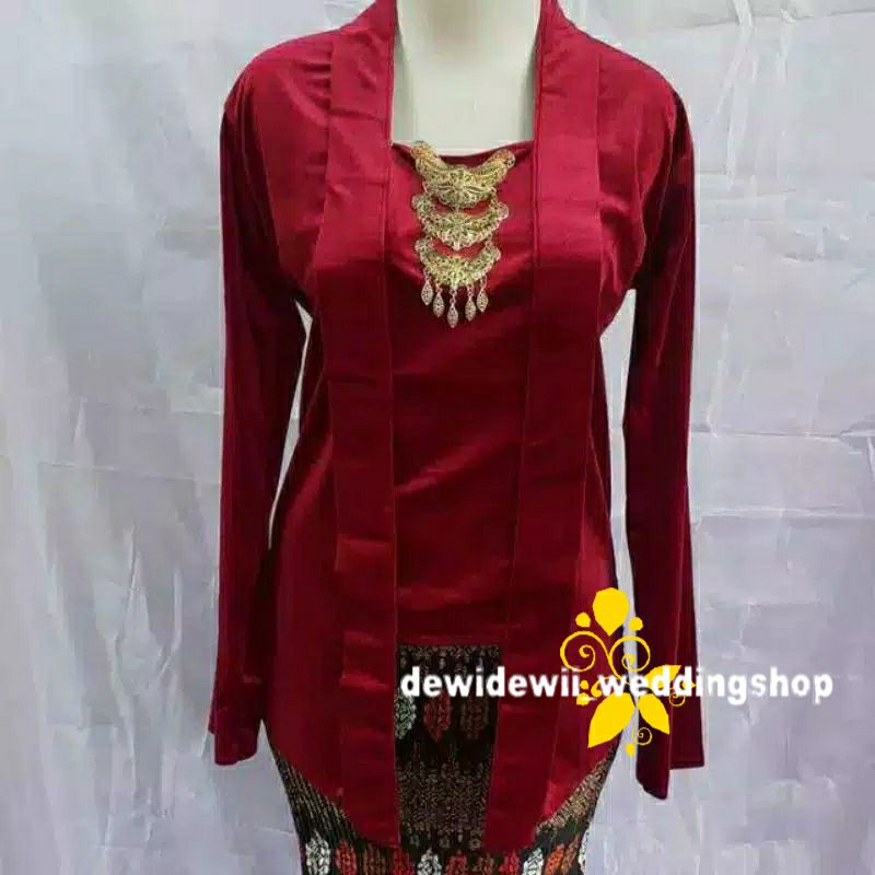 Set Kebaya &amp; Rok , Warna Marun - Motif Sido Mukti