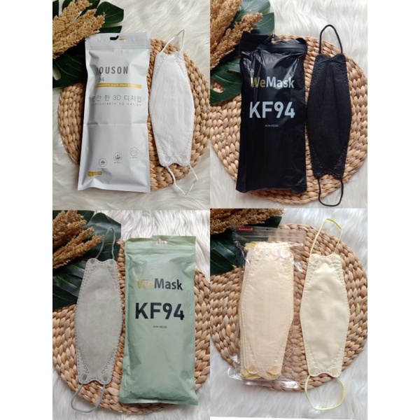 MASKER KF94 10 PCS WEMASK MOUSON 4 PLY EARLOOP | MASKER EARLOOP 3 PLY HITAM | MASKER DUCKBILL 3 PLY