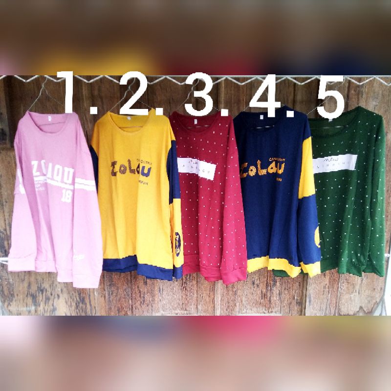 kaos jumbo lengan panjang ld 120-130an