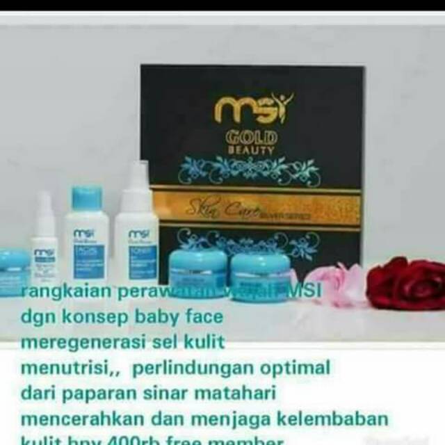 Paket produk perawatan wajah MSI skincare