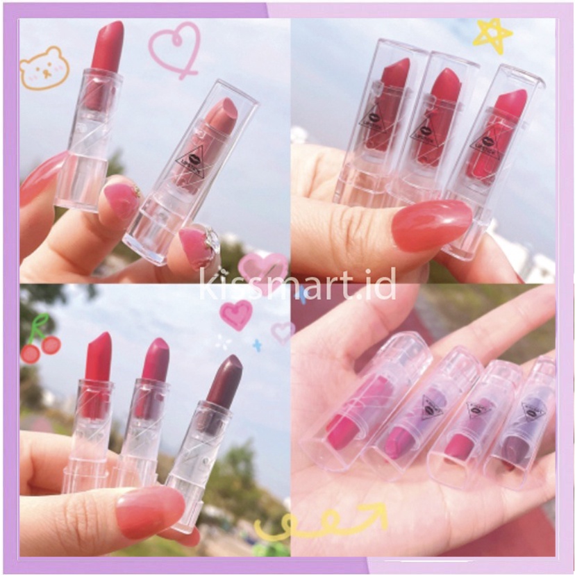 Transparant Tube Lipstik Velvet Matte Lip Glaze Lipstick Matte Waterproof TD007