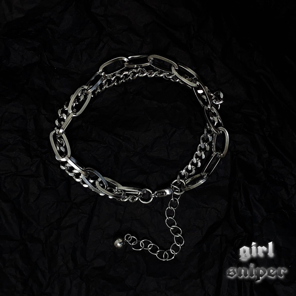 Double-layer Chain Bracelet Accessories Hip-hop Personality Trend