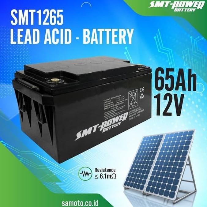 BATERAI / AKI VRLA 12VOLT 65AH SMT POWER SOLAR PANEL / TENAGA SURYA