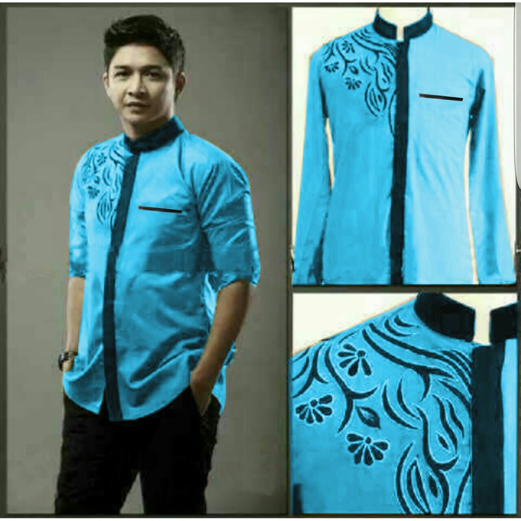 LEXIOS Kemeja Pria PASHA Baju Koko Pria Lengan Panjang LEXIOS Kemeja Pria PASHA Baju Koko Pria Lengan Panjang