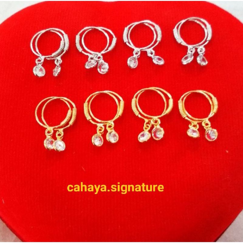 ANTING ANAK PERAK 925 LAPIS MAS