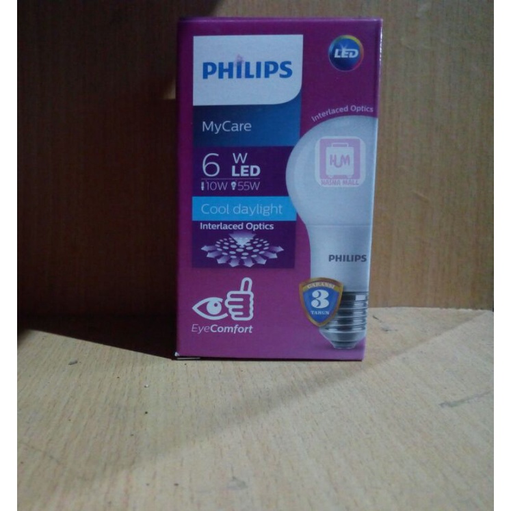 Philips Lampu Bohlam Led Bulb My Care 6 Watt