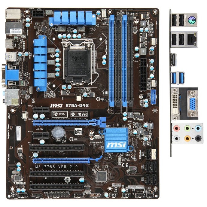 Mainboard Motherboard Mobo B75 ATX Socket LGA 1155 ALL Merek