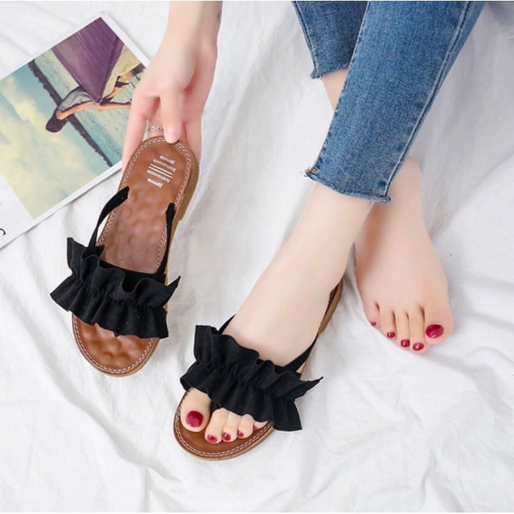 PROMO TERBATAS!! Sandal wanita Flat/Sandal Umbrella AYANA