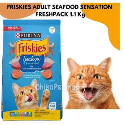 FRISKIES ADULT Makanan Kucing Dewasa Friskis Kemasan Freshpack 1.1 Kg