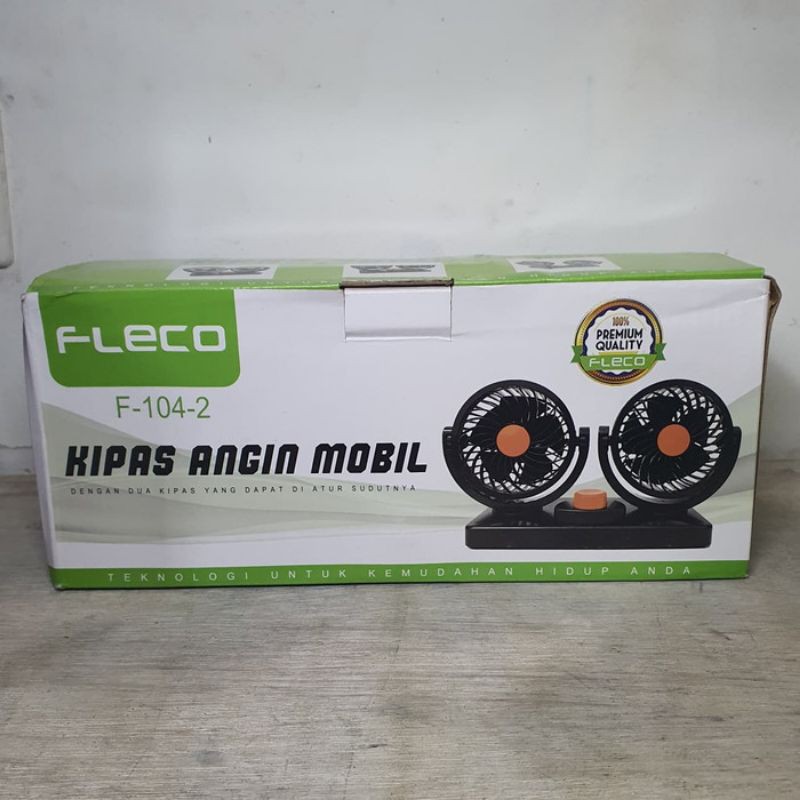 Kipas Angin Mobil Fleco F 104-2 Double Blower