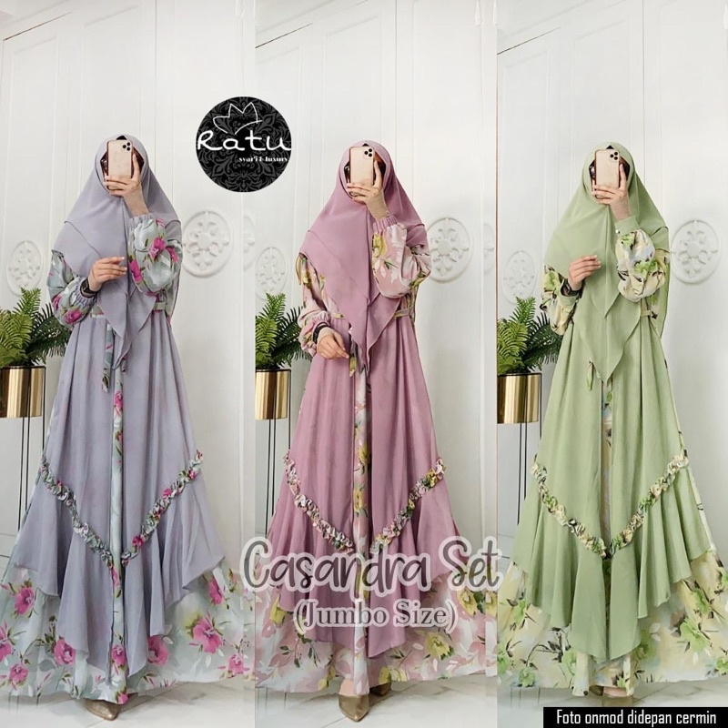 CASANDRA SET GAMIS SET KHIMAR ORIGINAL RATU