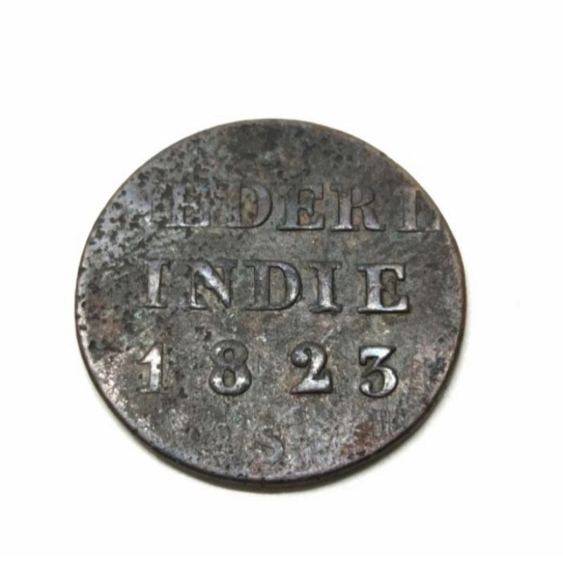 Uang Koin Kuno Netherlands East Indies 0.25 Stuiver 1823 S Willem I