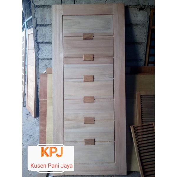 Kusen Pintu Single Berikut Daun Pintu Minimalis Modern