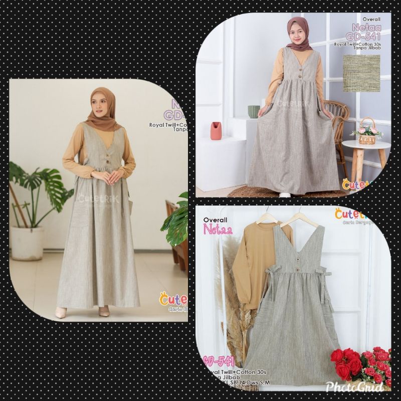 Overal Netaa cutetrik - gamis overal murah - gamis anak perempuan best seller