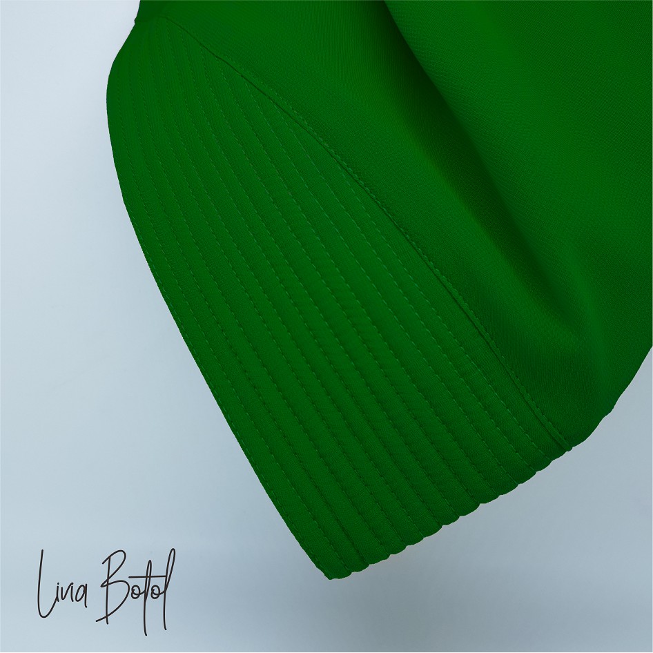 SALE Hijab Khimar livia alifa 2 layer oval / Jilbab 2 layer-Premium HIJAU BOTOL