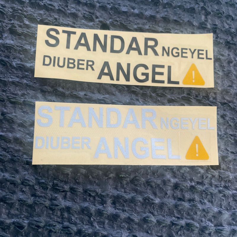 Stiker standar ngeyel diuber angel  stickerr plat nomer standar ngeyel cutting sticker