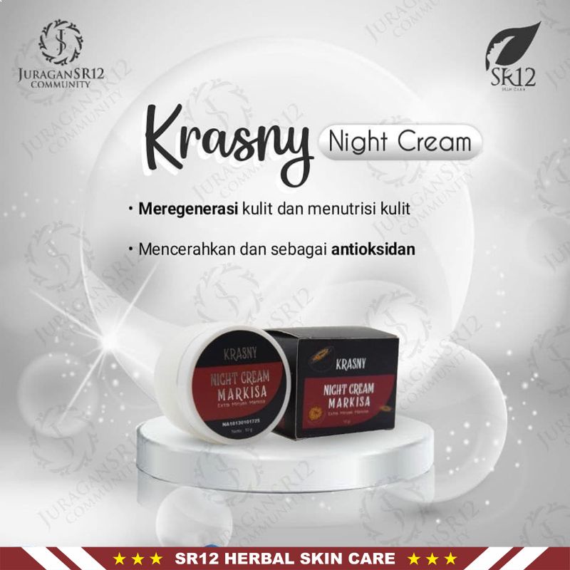Krasny Cream SR12 | Krasny Day Cream SR12 &amp; Krasny Night Cream SR12 | Krim Wajah SR12 Skincare