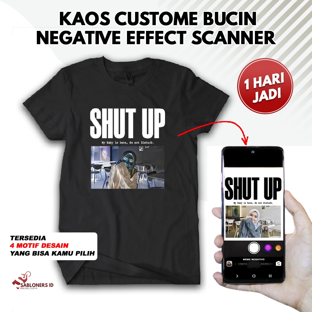 Baju Kaos Bucin Custom Aesthetic Negative Effect Combed 30s 24s Pakaian Atasan Outwear Pria Wanita C