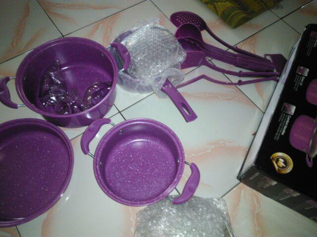 Panci Set 13 Pcs Tri J Bahan Marble Bergaransi