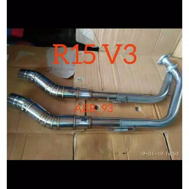 Pipa leher knalpot motor  racing R15 V2 dan V3