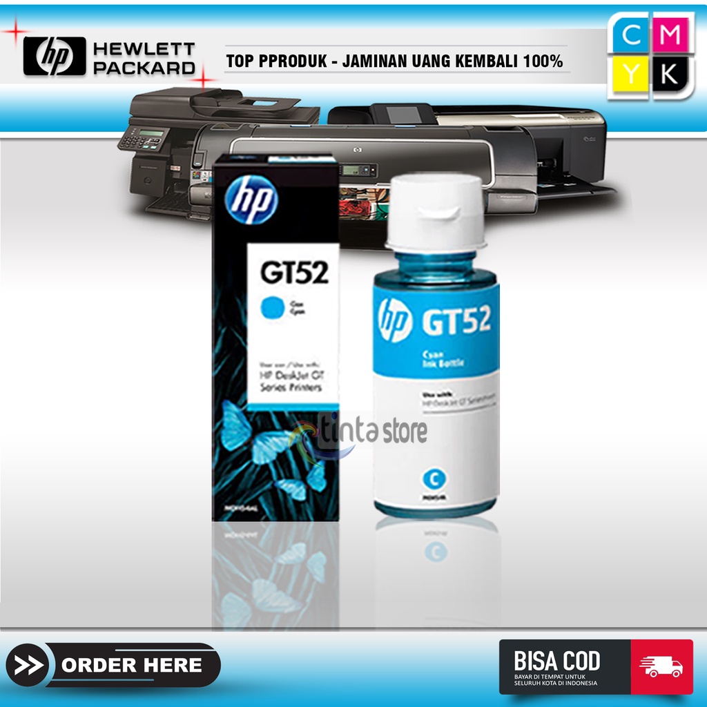 Tinta printer HP GT-51 GT-52 CYAN ink 115 310 315 410Tinta printer HP GT-51 GT-52 ink 115 310 315 410