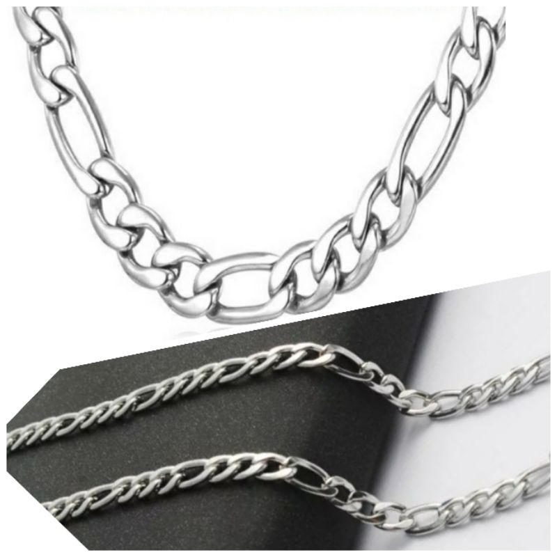 Kalung titanium asli JJ-23 uk45-60Cm 4mm anti karat