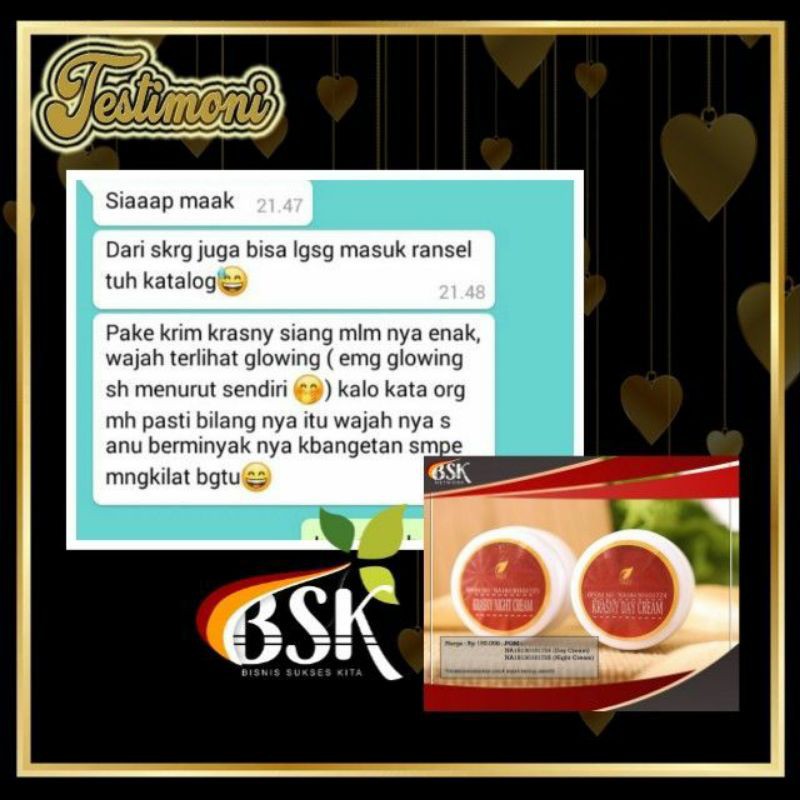 KRIM JERAWAT &amp; FLEK HITAM BPOM / KRASNY DAY &amp; NIGHT CREAM SR12 / KULIT KERING /MENCEGAH PENUAAN DINI