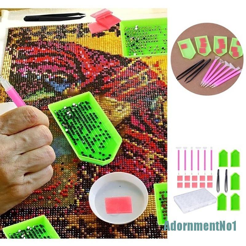 [AdornmentNo1]54/74/75/111Pcs 5D Diamond Painting Tool Accessories DIY Cross Stitch Tool Kit