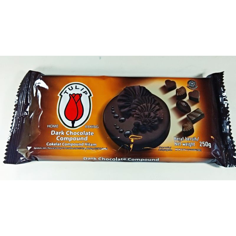 

Tulip Dark Chocolate Compound 250gr /Coklat Batang Tulip