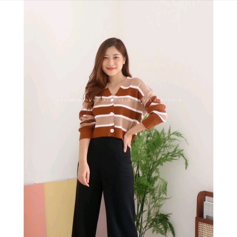 (COD) KOREAN CARDY CROP RAJUT KNITED/ CARDIGAN RAJUT MURAH/ CARDIGAN CROP RAJUT-6