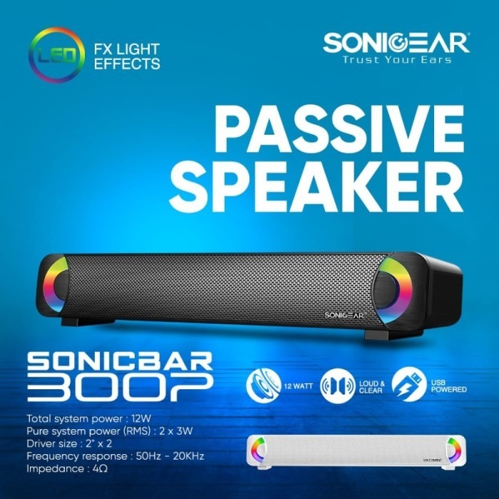 Speaker SonicGear Sonicbar 300-P Passive &amp; Sonic BT X AMP Bluetooth |