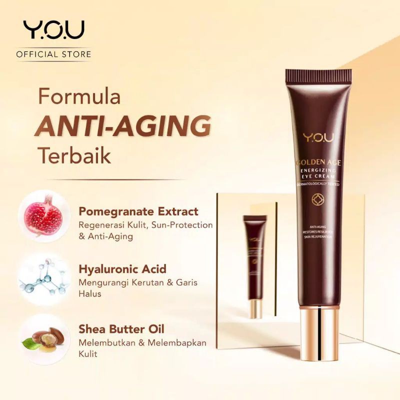 Kosmetik You Golden Age Krim Mata / Energizing Eye Cream 15g