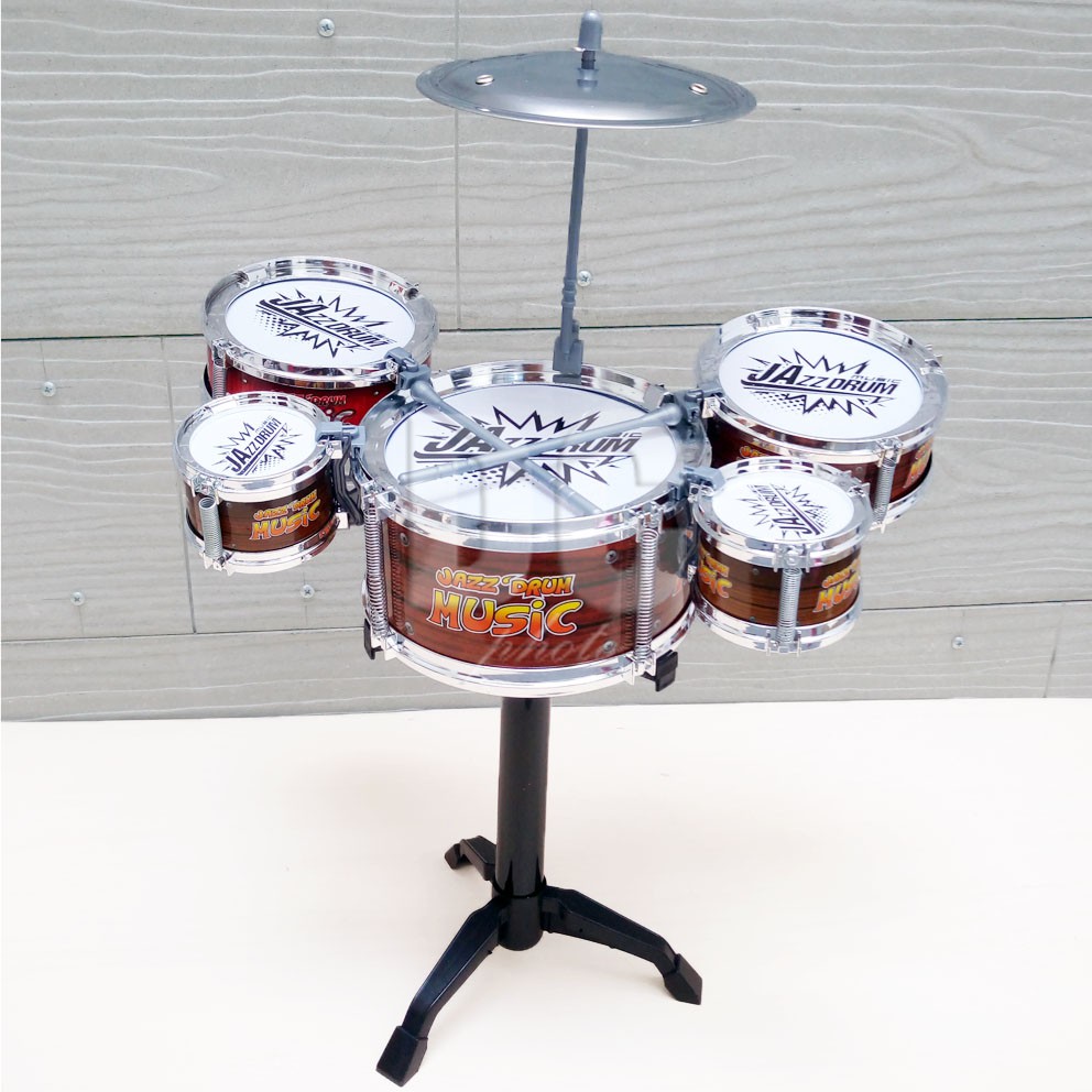 Jazz Drum Mini 5in1 WARNA RANDOM Mainan Drum Band Mini Alat Instrumen Musik Anak