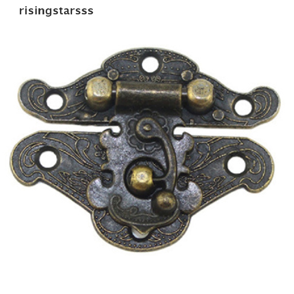 RSID Span-new 4pcs Antique Bronze Hasp Latch Jewelry Wooden Box Lock Cabinet Buckle Case Locks Jelly