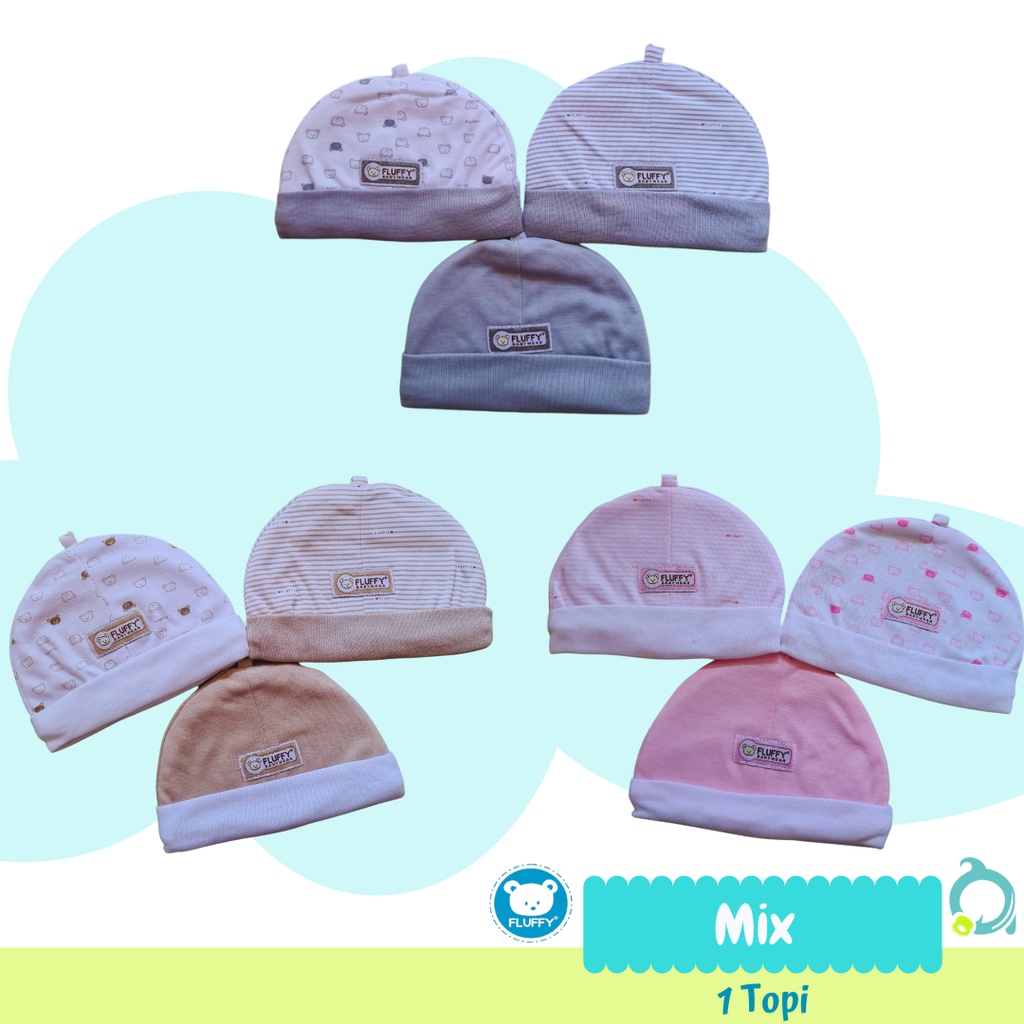 FLUFFY Topi  Motif Mix  (1 pcs/pack)