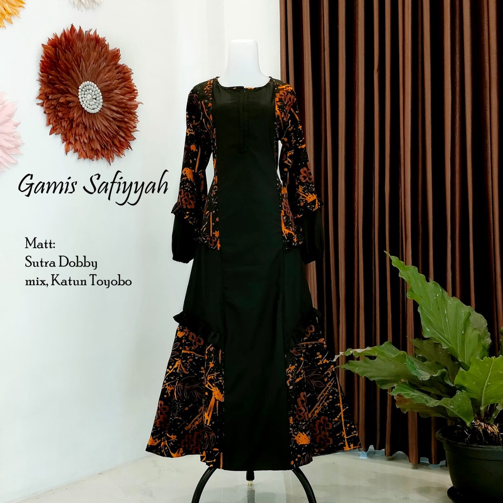Gamis Safiyyah Gamis Batik Kombi Gamis Batik Cantik Gamis Cantik Gamis Family Gamis Lebaran/Gamis Mo