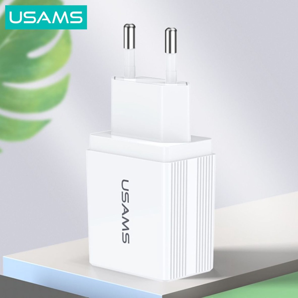 USAMS T24 Adapter Charger Dual USB Travel Charger 2.1A