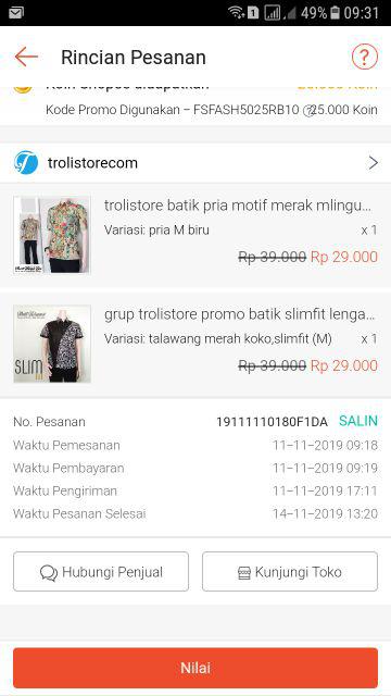 Trolistore Kemeja Batik Pria Cowok Lengan Pendek Motif Manuk Zebra Seragam Batik Murah Pekalongan