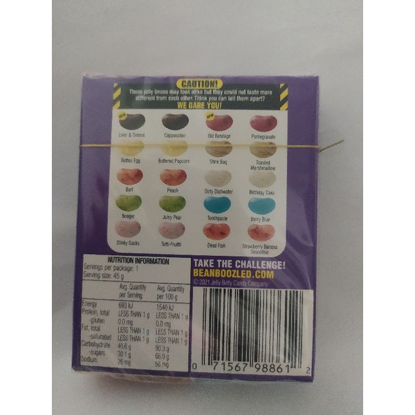 Bean boozled refill edisi 6th jelly belly/ permen rasa aneh