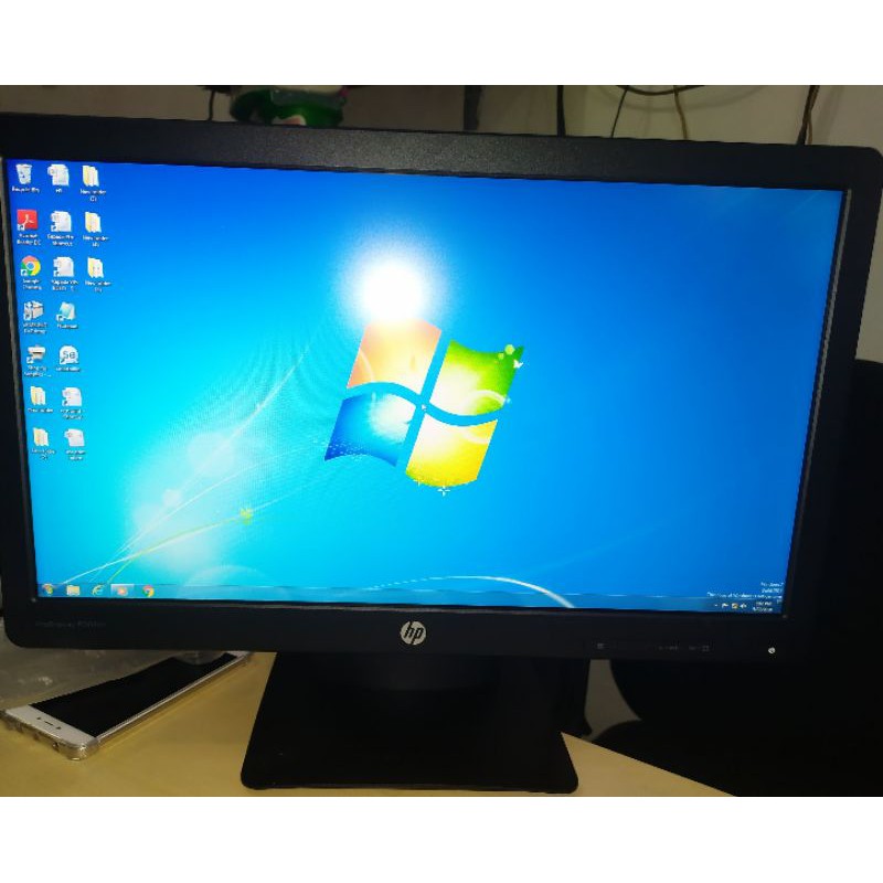 monitor led hp 20 in p202 bonus kabel power dan vga