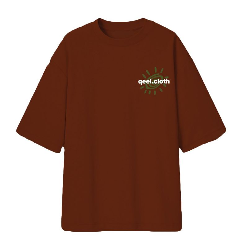 Qeel kaos distro bandung oversize teracota