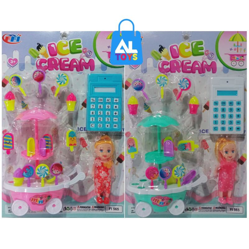 MAINAN BONEKA GEROBAK ES KRIM SET FI565