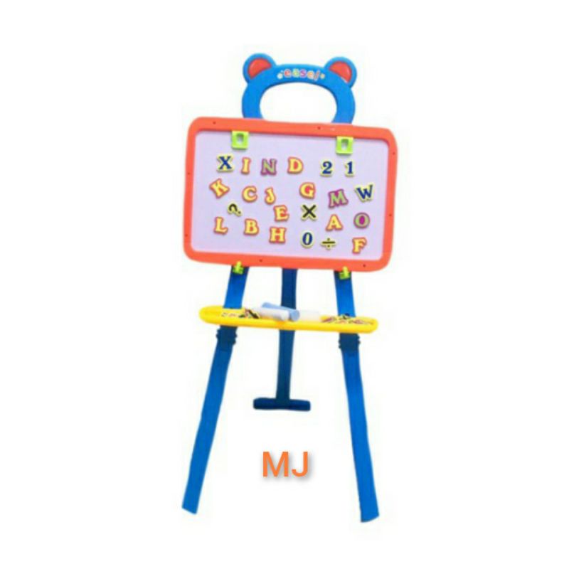 

Papan tulis magnetic. Ada 2 sisi Learning Easel 3 in 1 628-27A