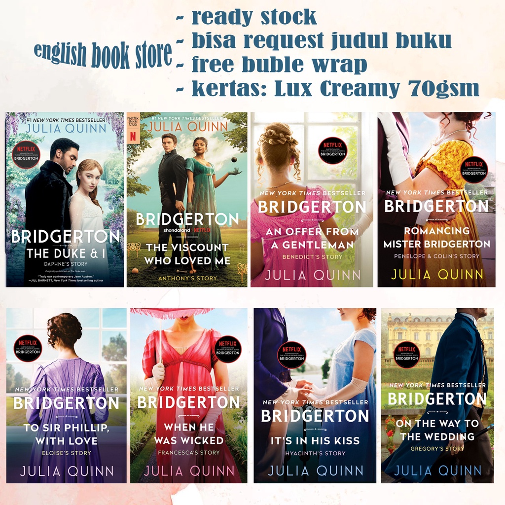 Bridgertons (8 book series) by Julia Quinn