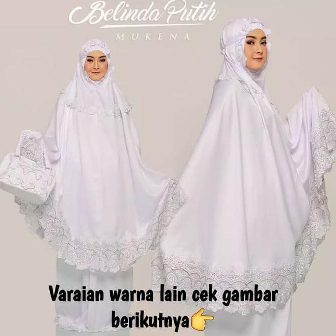 Produk Terlaris Mukena Putih Sutra Bordir Fashion Muslim Bali Elegan Dewasa Terbaru - Putih